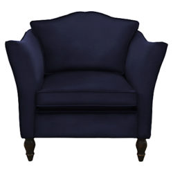 Duresta Vaughan Armchair, Umber Leg Harrow Velvet Navy